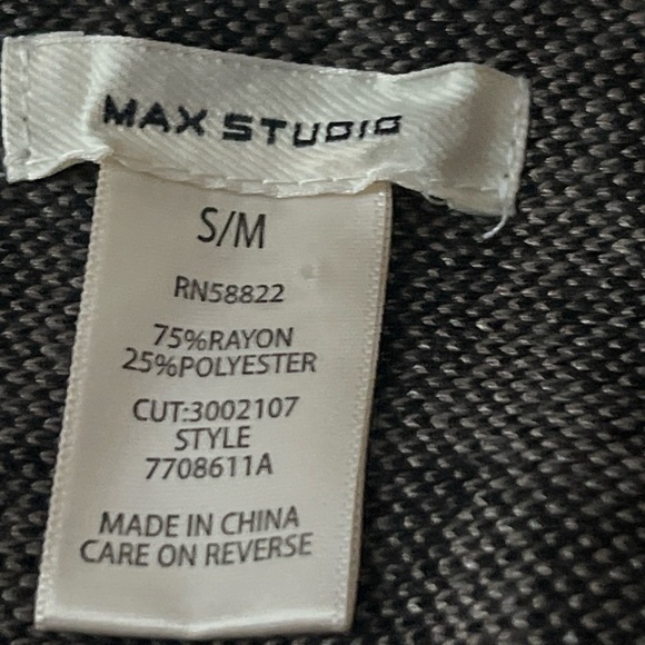 Max Studio black/tan a line jacquard flared knit skirt size small/medium - Picture 4 of 5